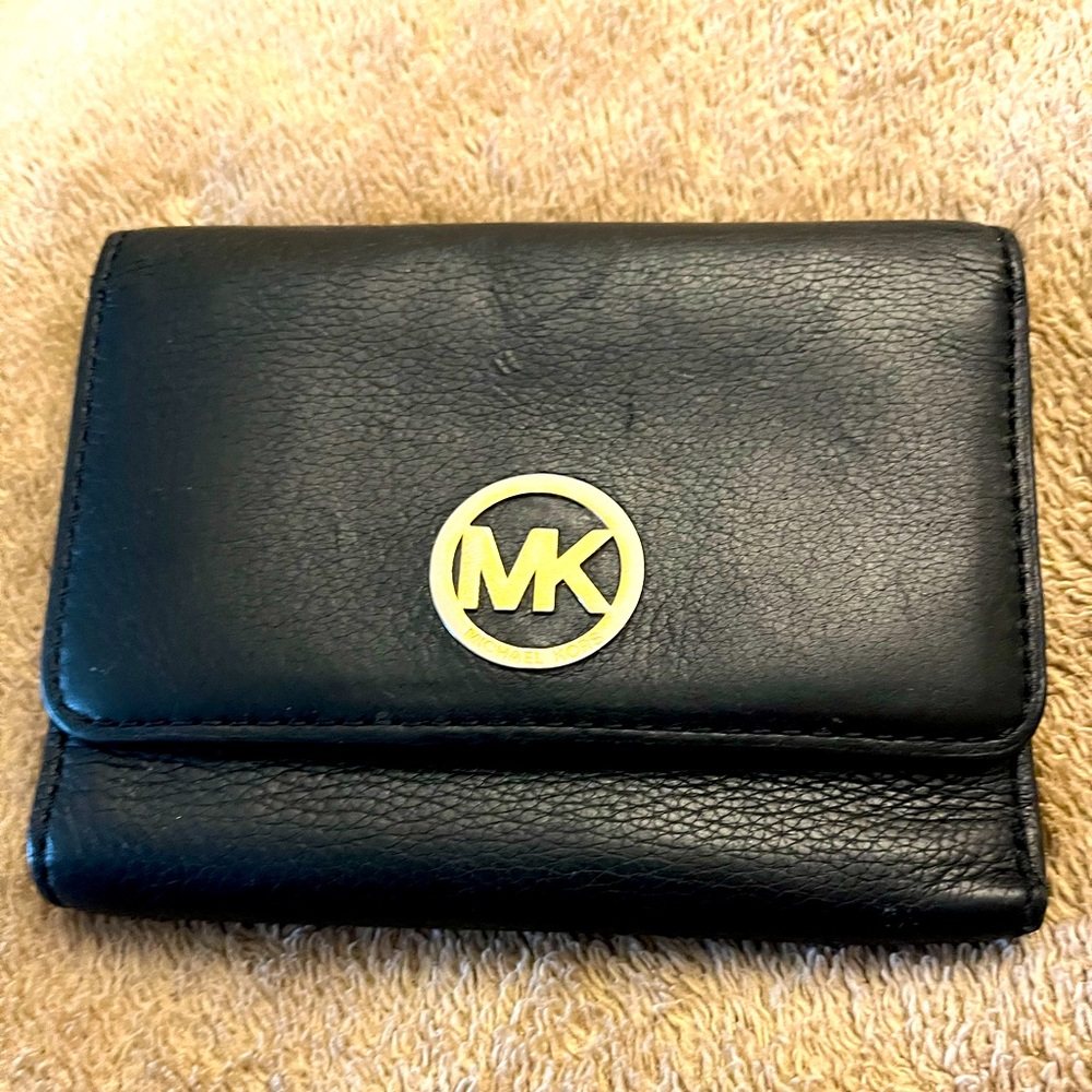 Michael Kors black Tri fold wallet. Gently used.